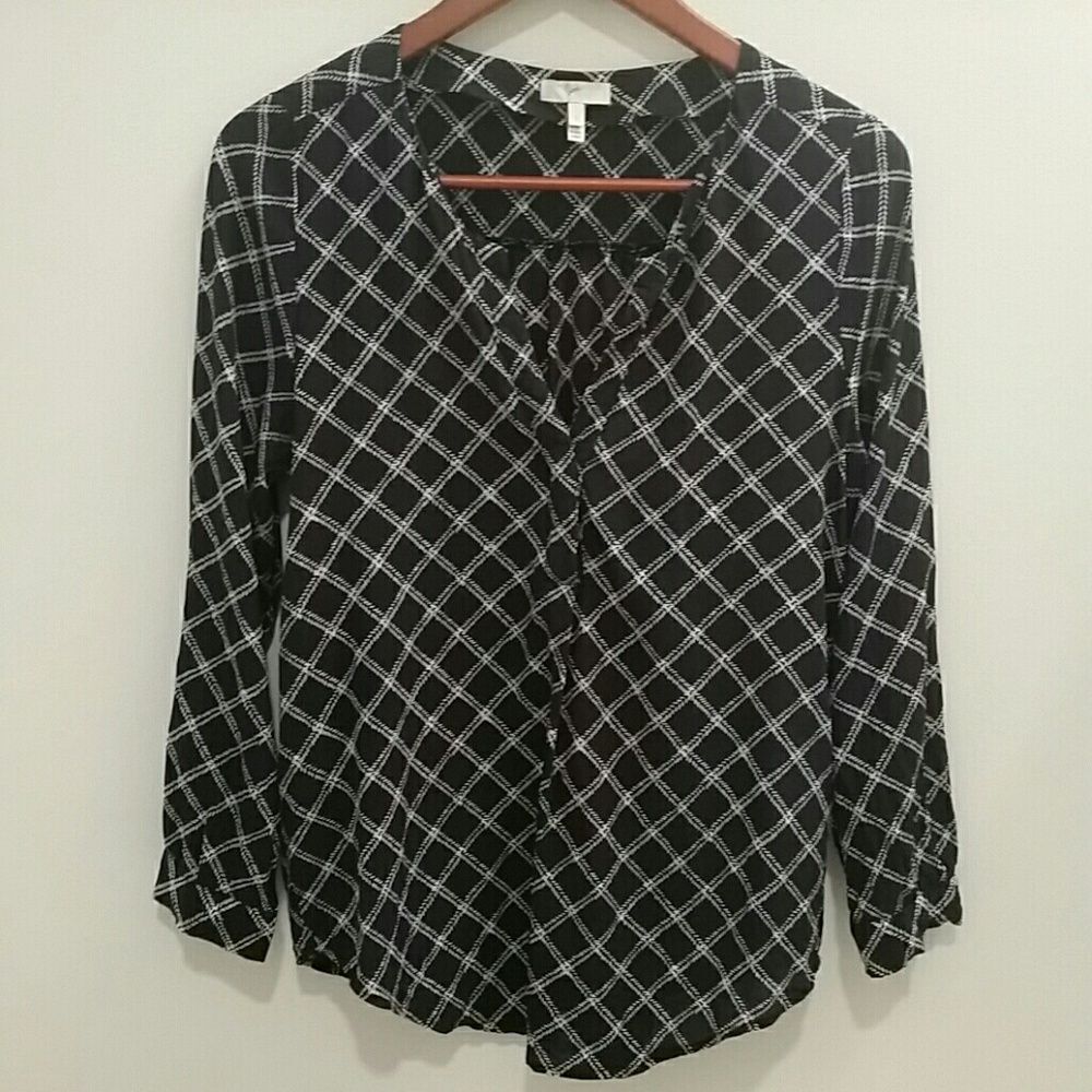 Joie 100% Silk Printed Blouse Size Small